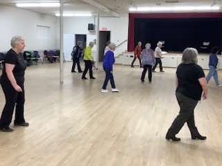 line dancing at Costin Hall